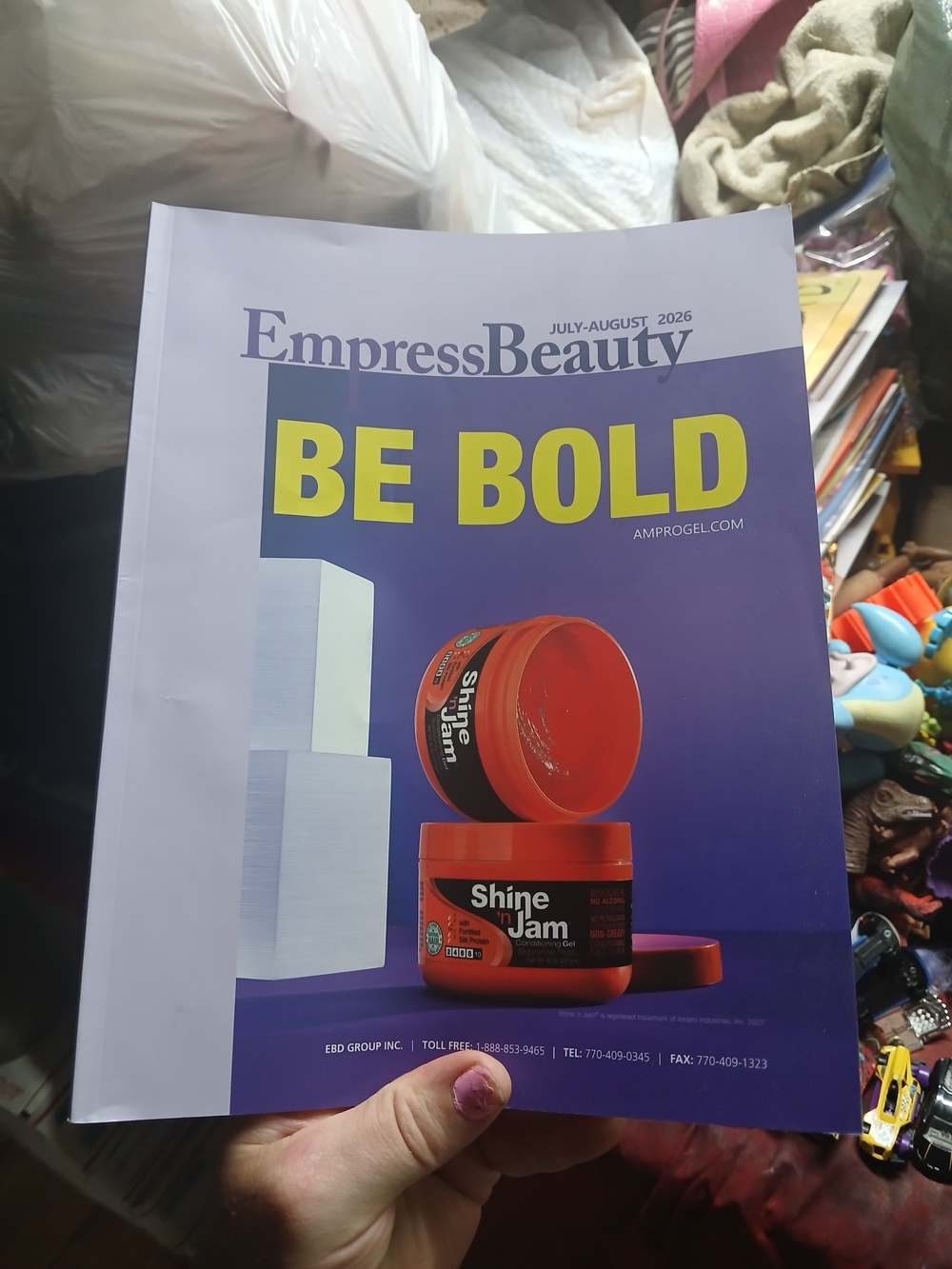 July-August 2026 promotional catalog for Empress Beauty featuring Shine 'n Jam c